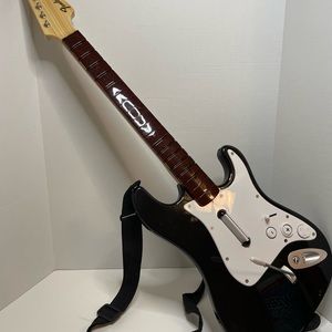 Nintendo Wii Rockband Guitar Fender Stratocaster No Dongle. Great condition.